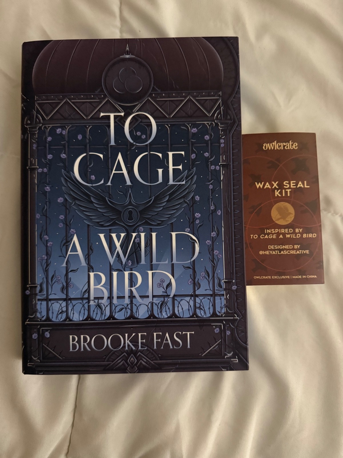 FAIRYLOOT To Cage a Wild Bird by Brooke Fast Signed + Owlcrate Wax Seal Merch