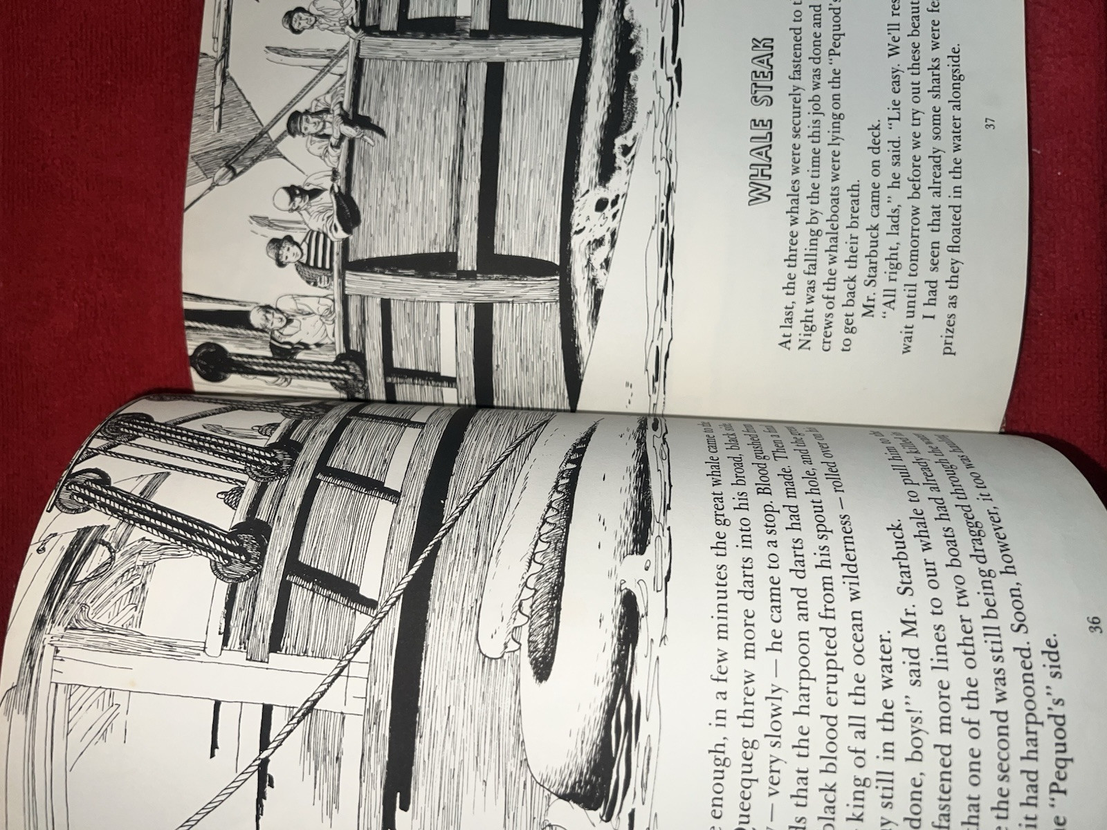 Herman Melville’s MOBY DICK 1956 Grosset & Dunlap Hardcover Illustrated🌟Rare