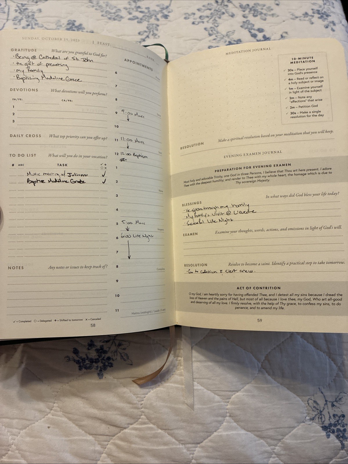 The Saintmaker: Catholic Life Planner; hardback, Leather