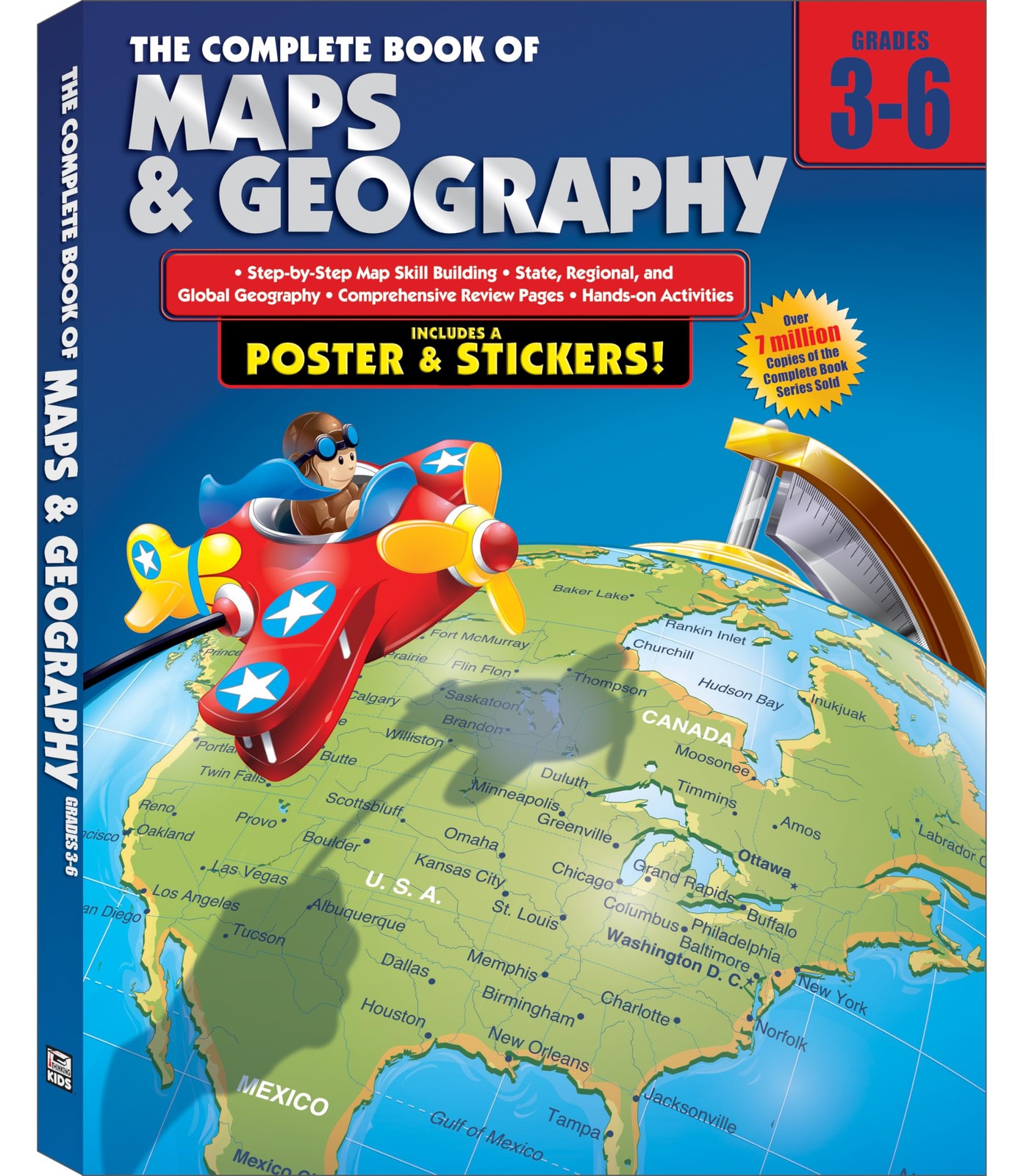 Carson Dellosa The Complete Book of Maps and Geography Workbook—Grades 3-6…