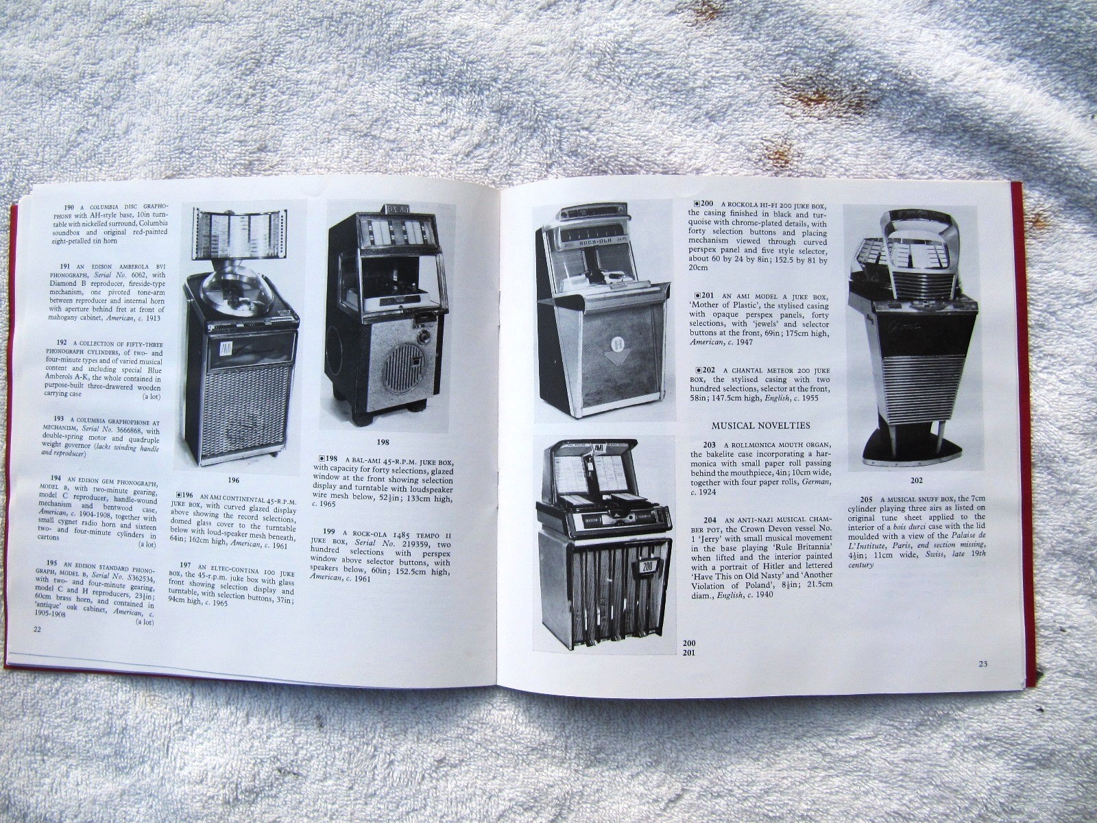 SOTHEBY’s AUCTION CATALOG 1980 Phonographs Gramophones Music Boxes Jukeboxes