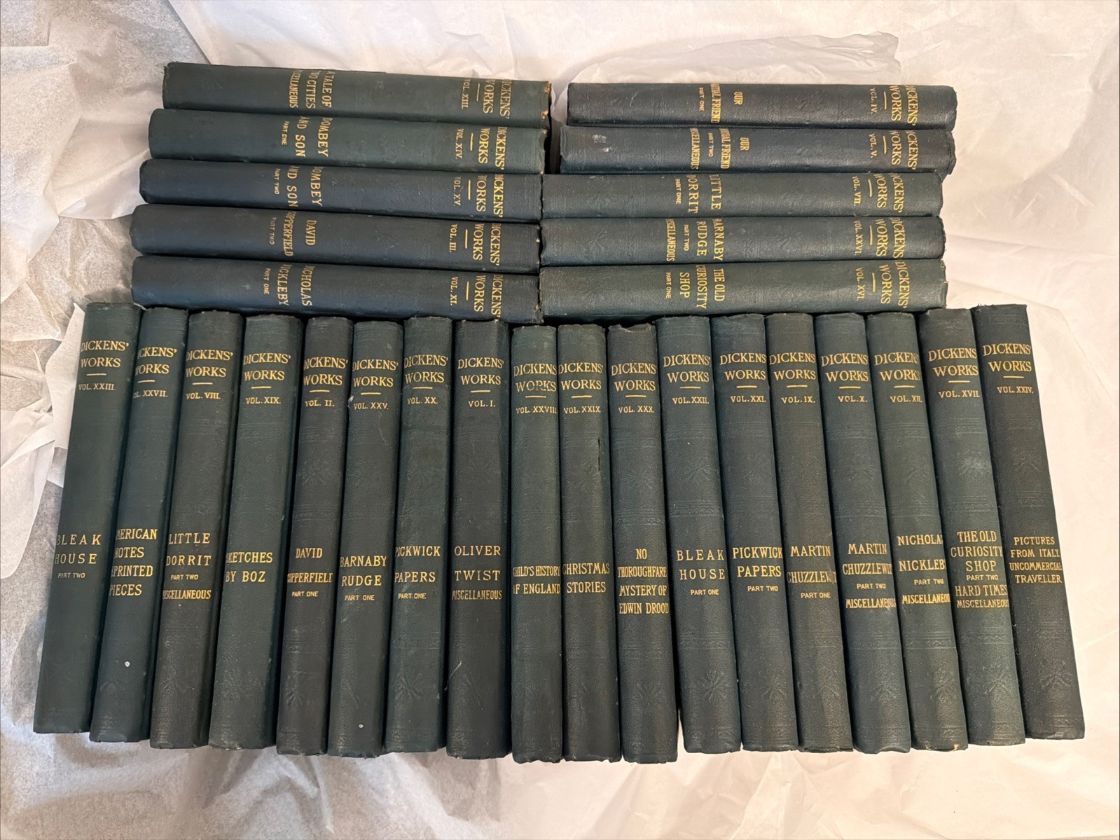 Antique 1890’s The Works Of Charles Dickens Peter Fenelon Collier Lot Of 28/30