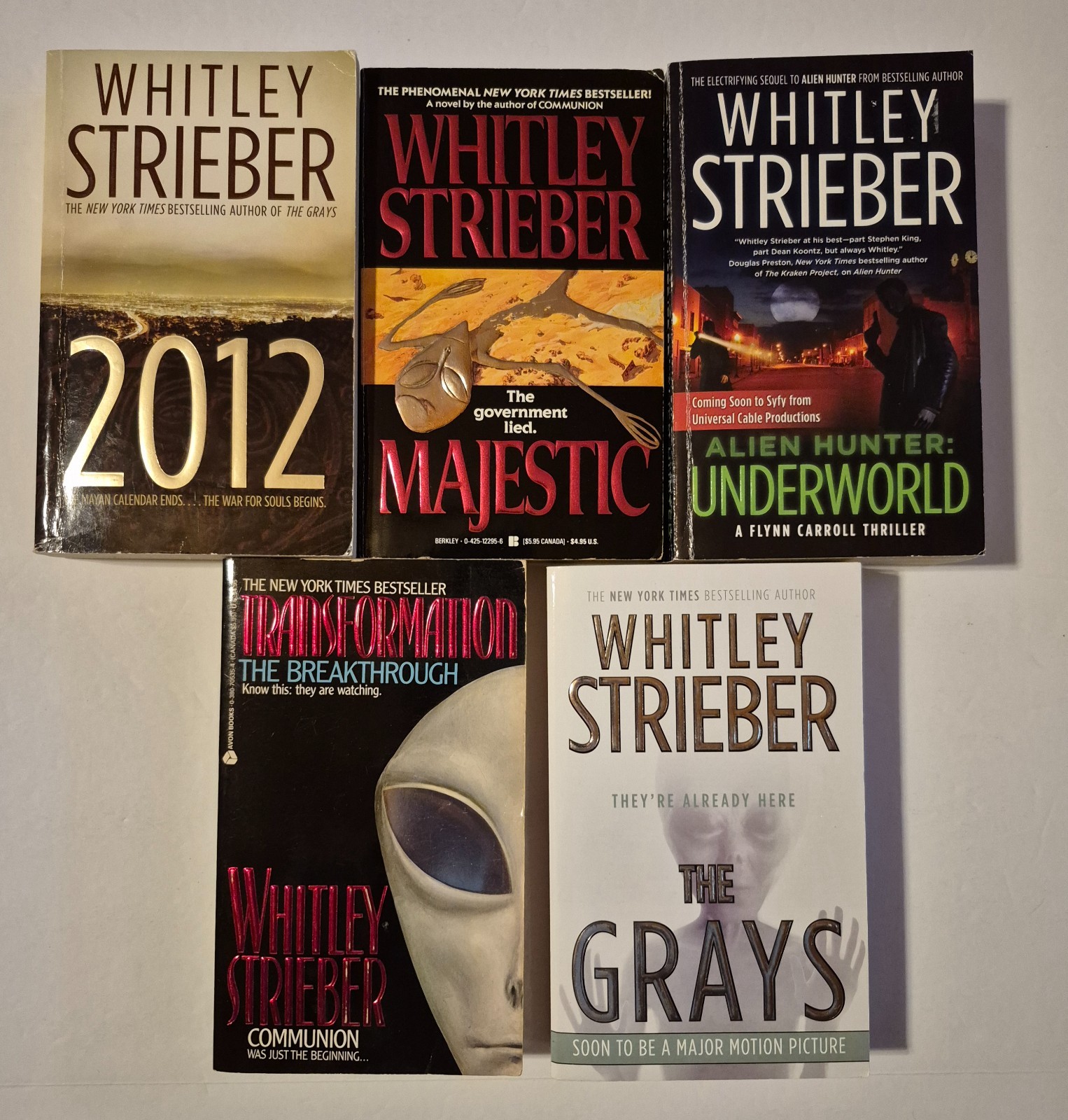 Whitley Strieber Lot of 5 PB books Fiction and Non-fiction good preowned