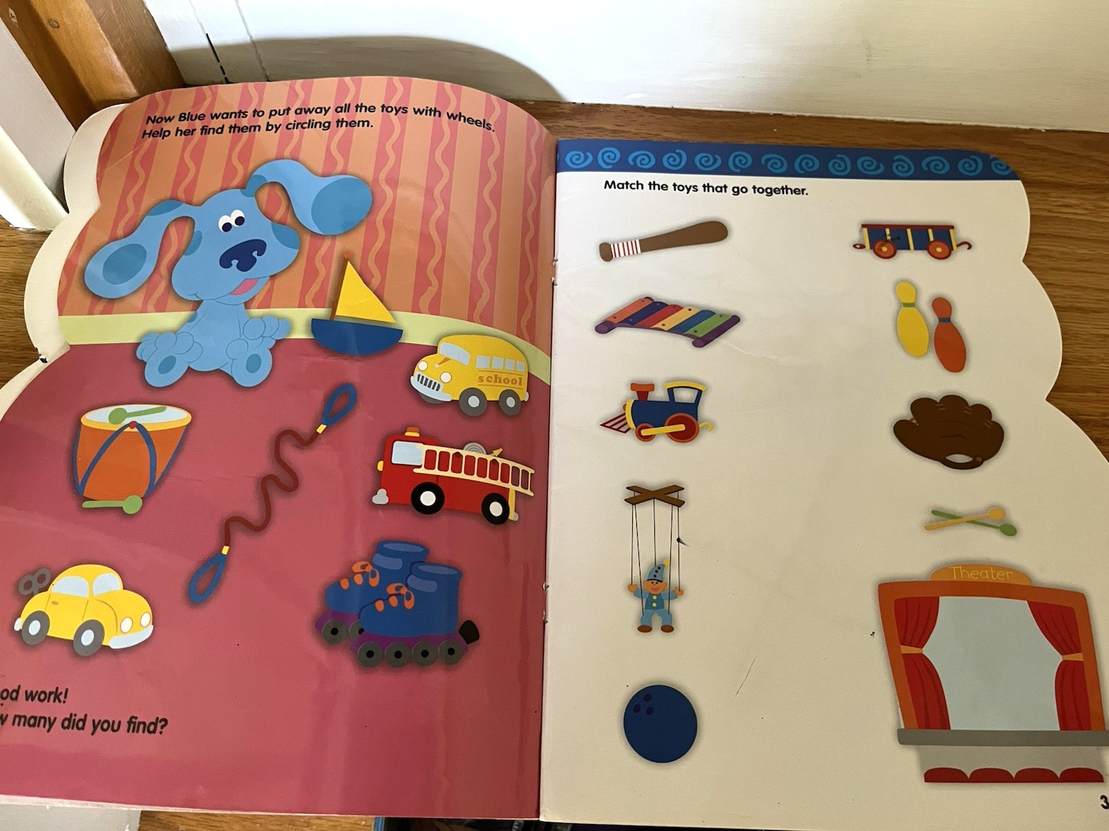 Blue’s Clues Wipe-Off Workbook Sort and Match Gently Used, Good Shape