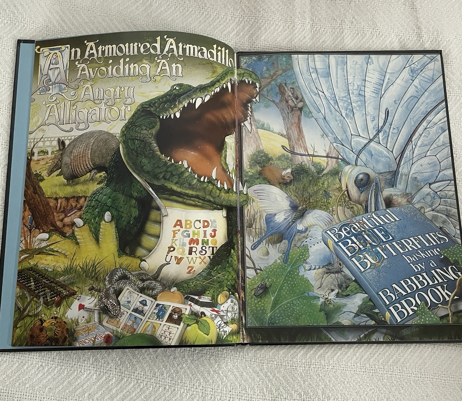 VTG 1987 “Animalia” Illustrated Alliterative Alphabet HC Book. Beasts & Birds