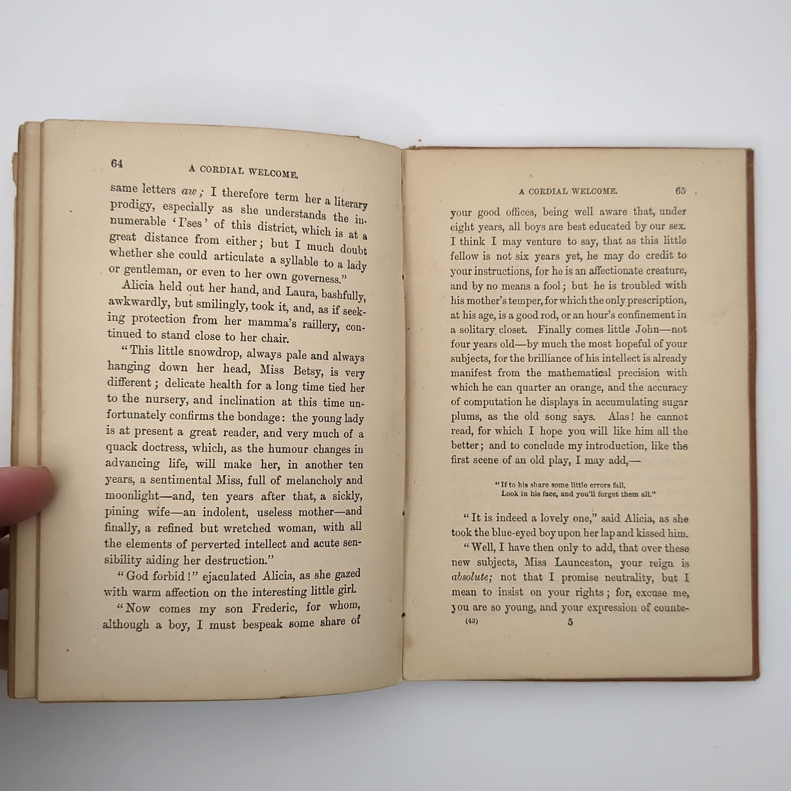 Alicia and Her Aunt Moral Fiction Hardcover Book Mrs Hofland 1800s