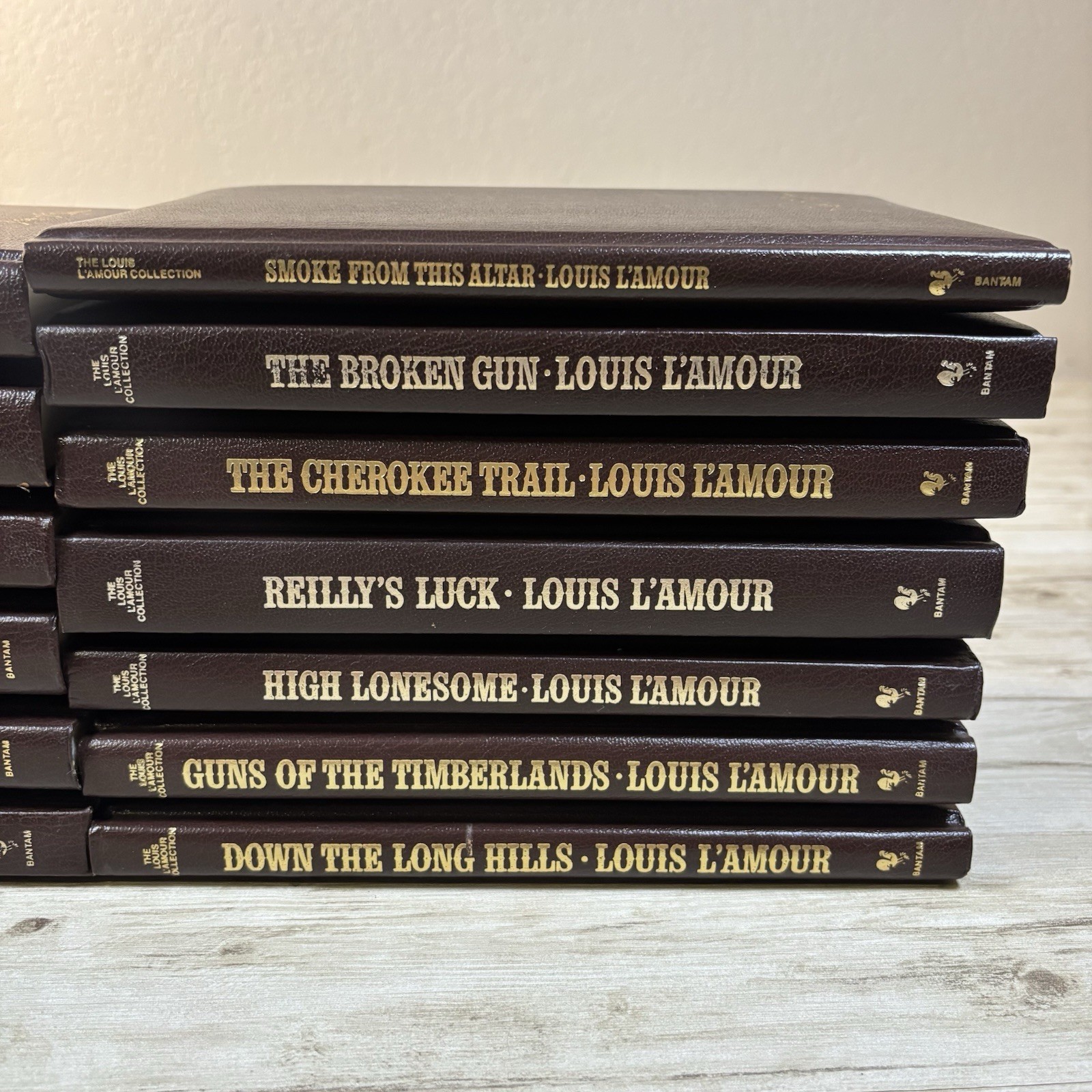 Louis L’Amour 13 Book Lot Leatherette Hardcover Short Story Western Collection