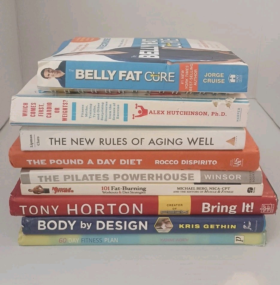 Variety Of 9 Health And Wellness Books Mix