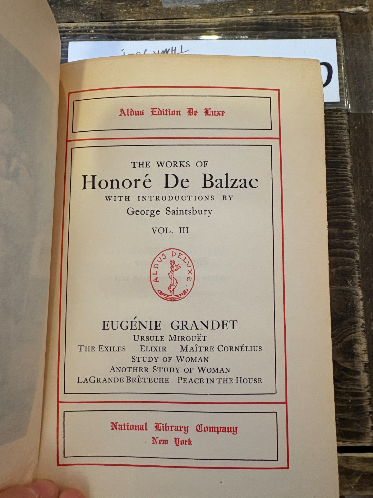 Works of Honore De Balzac (18 volumes), National Library Company,Edition de Luxe