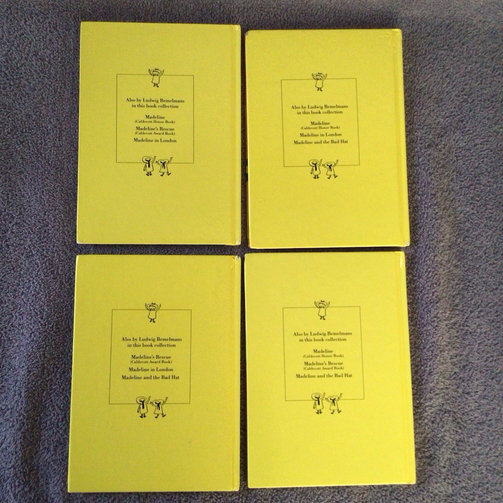 ✨4 Vintage 1992 MADELINE BOOK LOT By Ludwig Bemelmans – Trade Size Hardcover