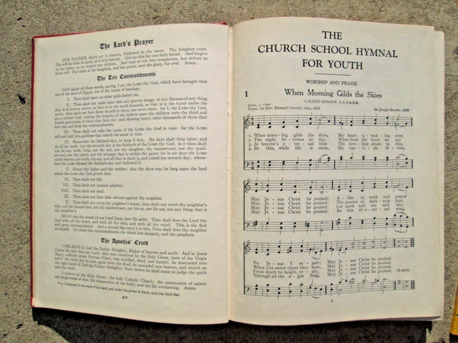 VTG 1940 The Church School Hymnal for Youth The Westminster Press HC NICE!