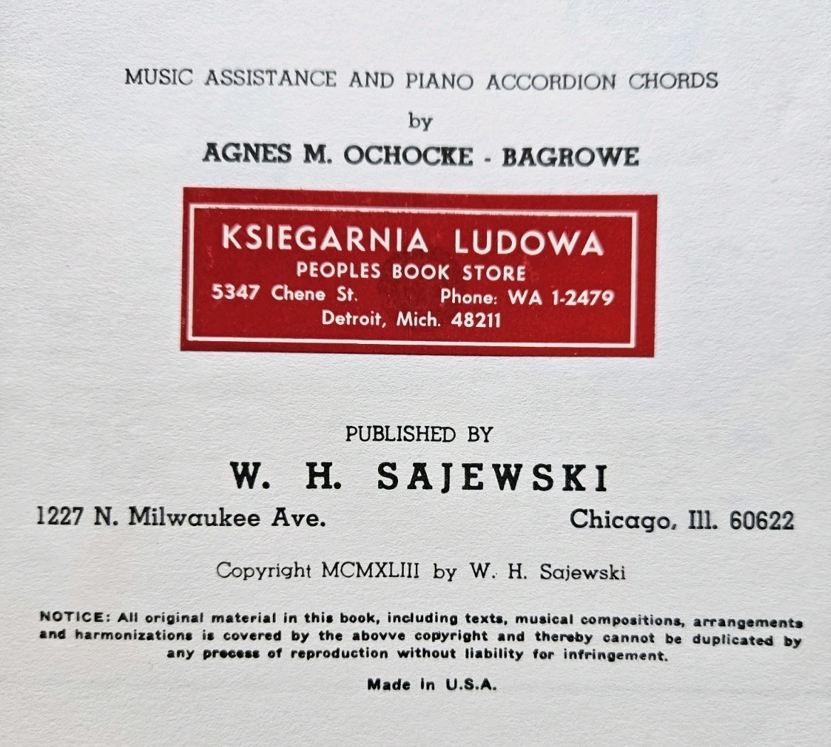 Vintage Polish Radio Song Book WH Sajewski 1943
