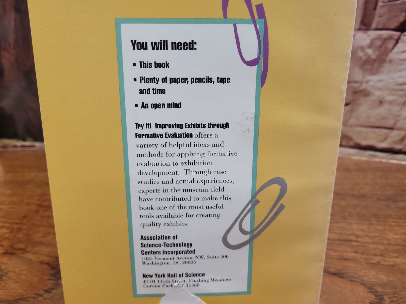 TRY IT!: IMPROVING EXHIBITS THROUGH FORMATIVE EVALUATION By Samuel Taylor