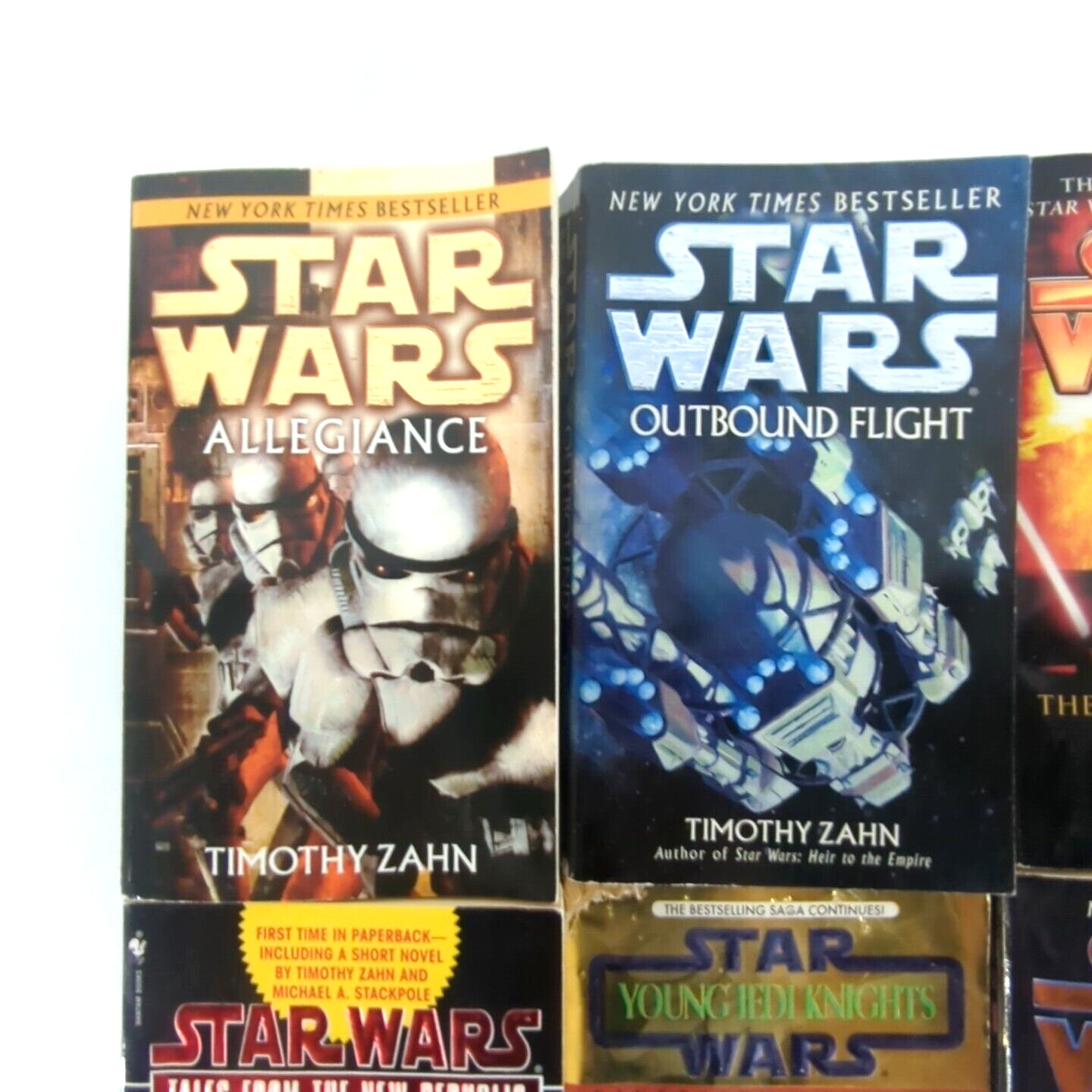Star Wars Book Lot of 7 Paperback Novels Mixed Series 1990s Early 2000s Used