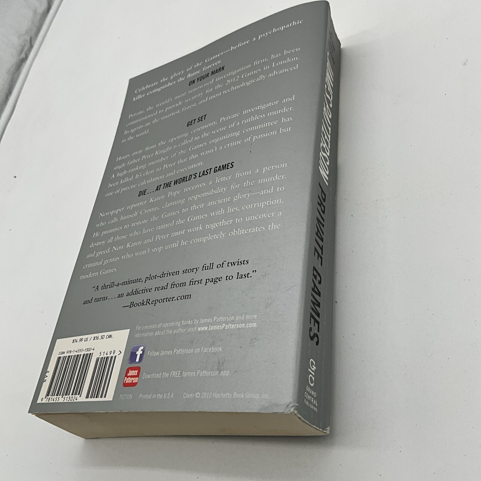 Private Games – Paperback By Patterson, James – GOOD. AY