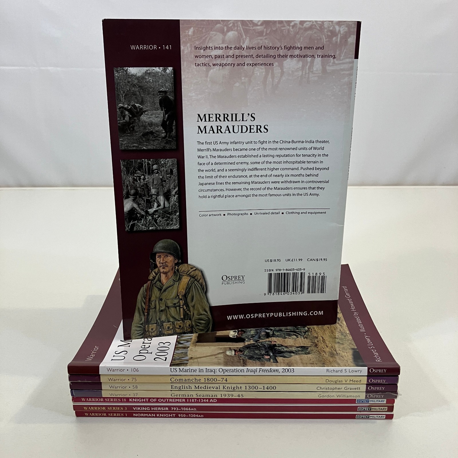 8 Osprey Military Publishing Warrior Series Misc Volumes Trade Paperback Lot