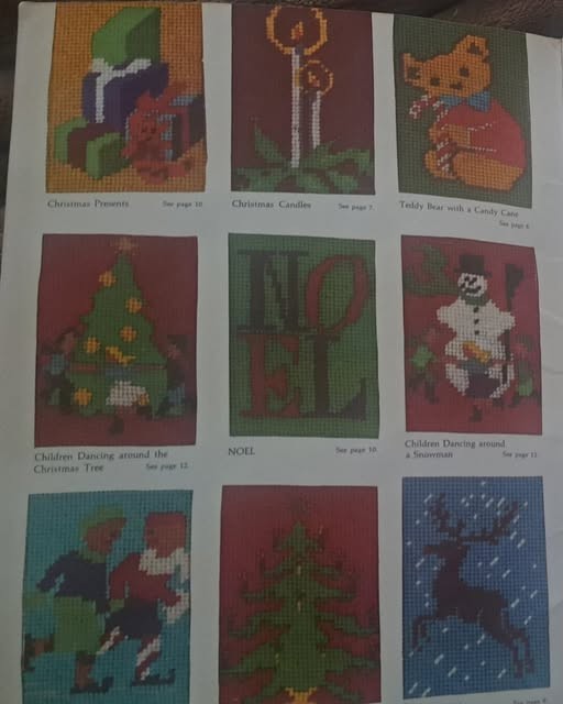vintage Christmas Needlepoint Designs by Rita Weiss 1975 Dover Needlework