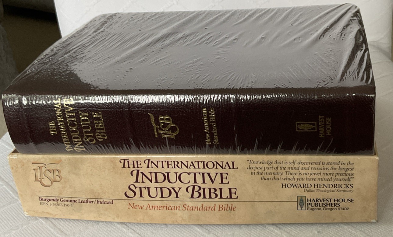 The International Inductive Study Bible NASB Burgundy Genuine Leather Brand New