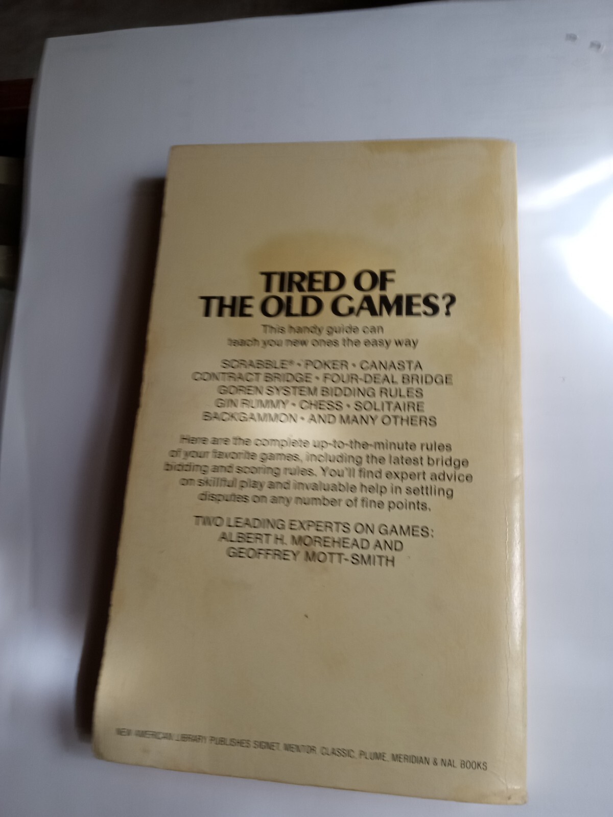 Vintage Hoyle’s Rules of Games Geoffrey Mott-Smith & Albert H Morehead Book