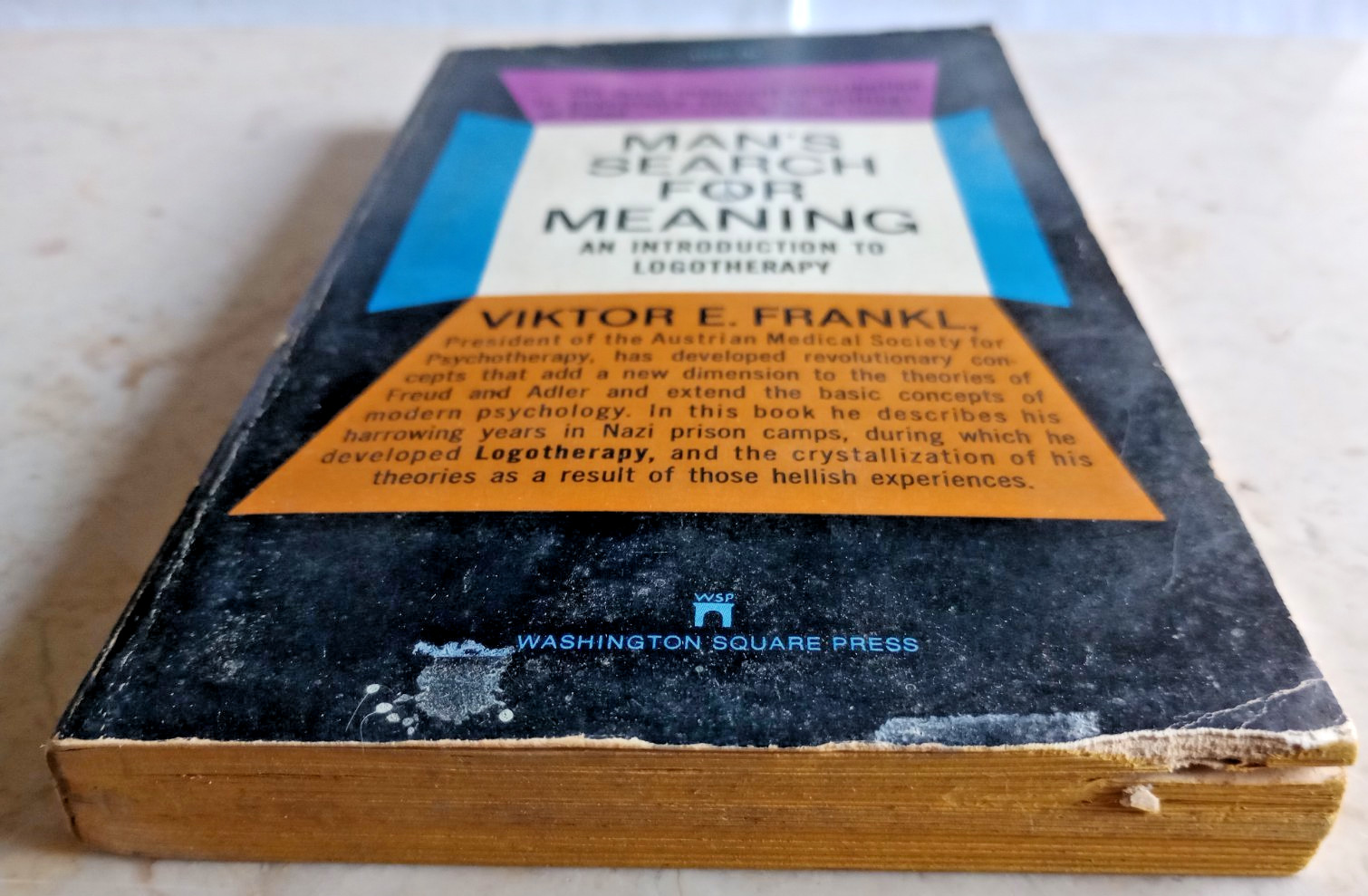 1969 WASHINGTON 16THpt MAN’S SEARCH FOR MEANING VIKTOR FRANKL PB/PAPERBACK BOOK