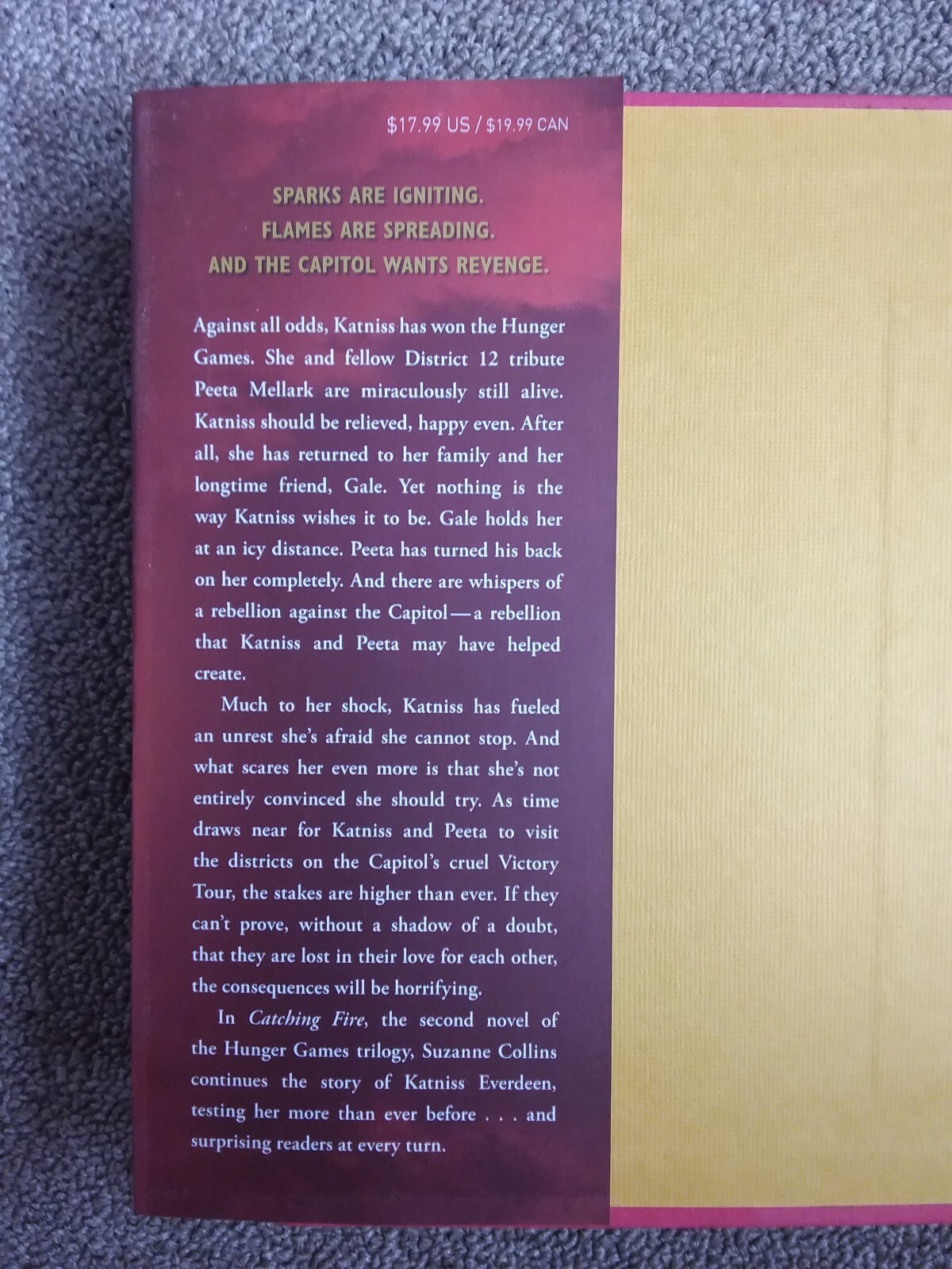 Catching Fire by Suzanne Collins First Edition HC/ DJ 2009.Hunger Games 2nd book