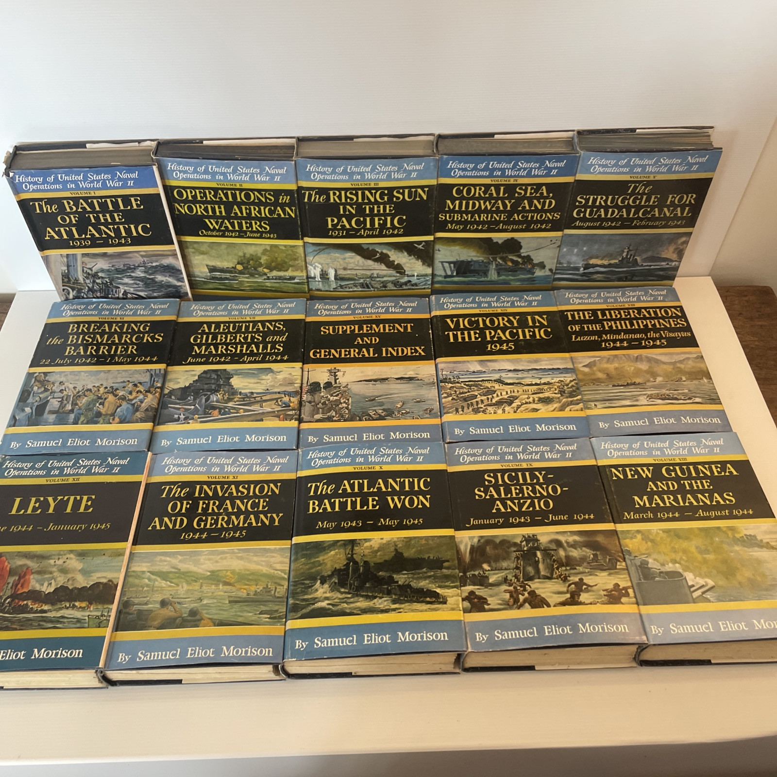 History of United States Naval Operations in World War II Complete Set Morison