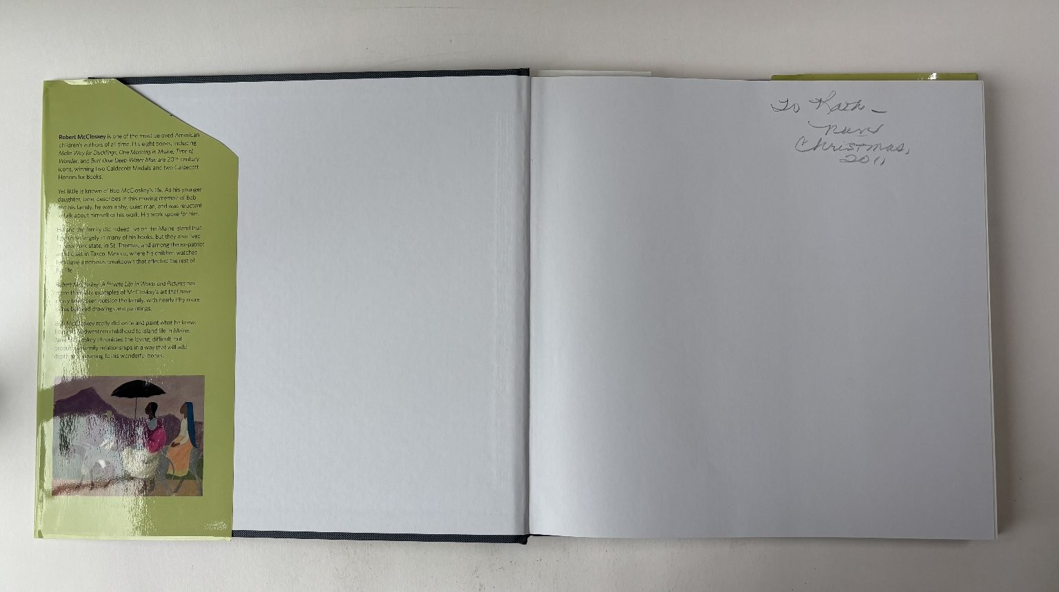 Robert McCloskey A Private Life Signed Jane McCloskey 2011 Seapoint Books