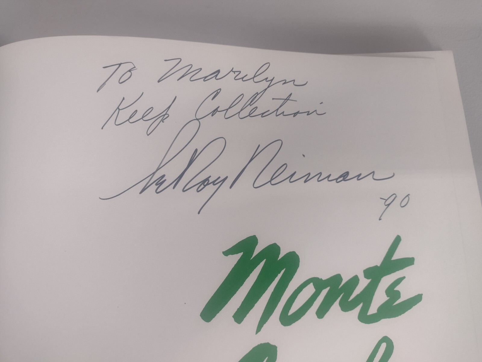 MONTE CARLO CHASE Autographed Signed LeRoy Neiman Hard Cover Book First Edition