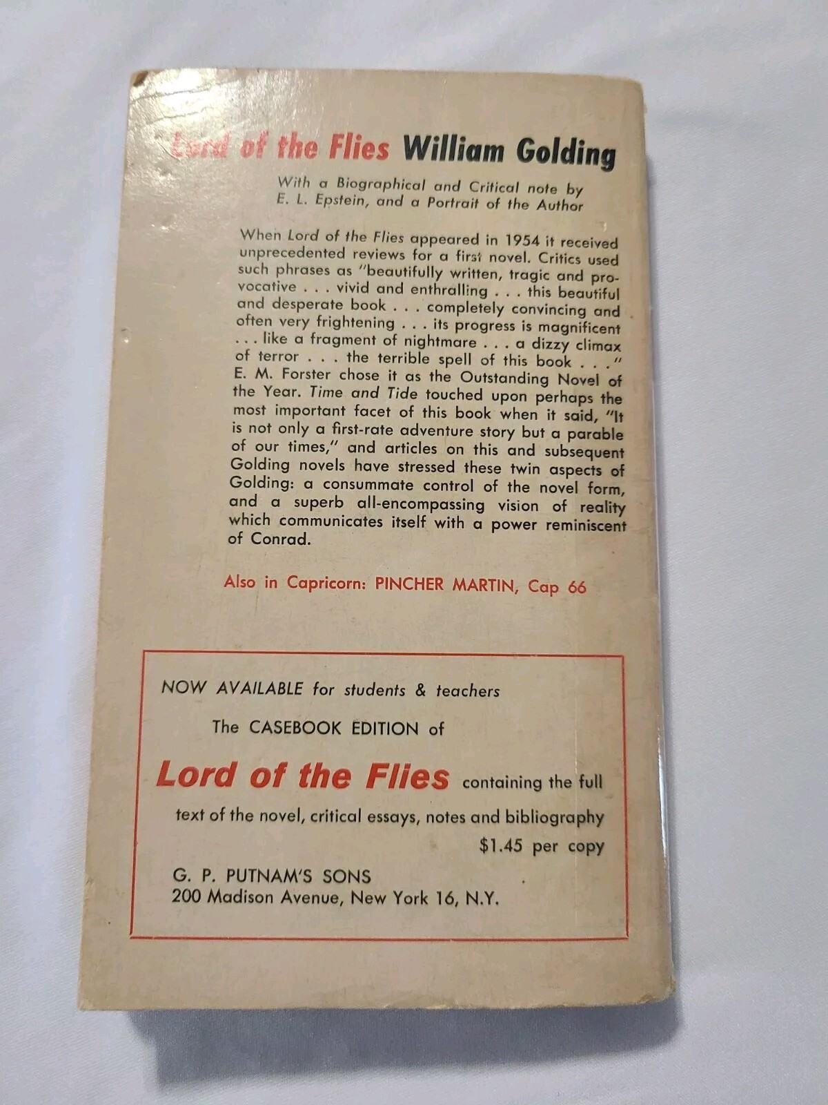 Lord of the Flies by William Golding 1959 Paperback