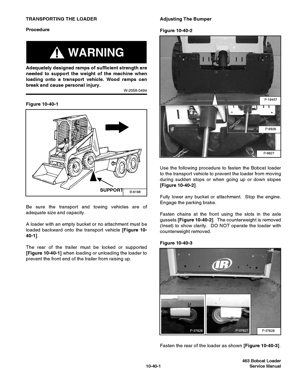 BOBCAT 463 Skid Steer Loader Service Manual 2006 SN 522111001 Up, FOLDOUTS