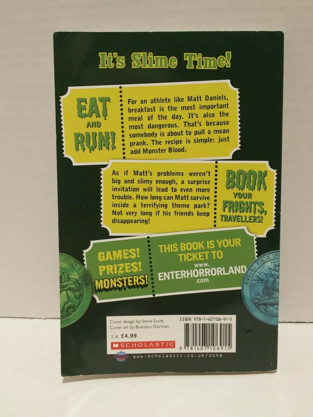 Lot of 4 Goosebumps Horrorland Books RL Stine paperbacks 1 2 3 8