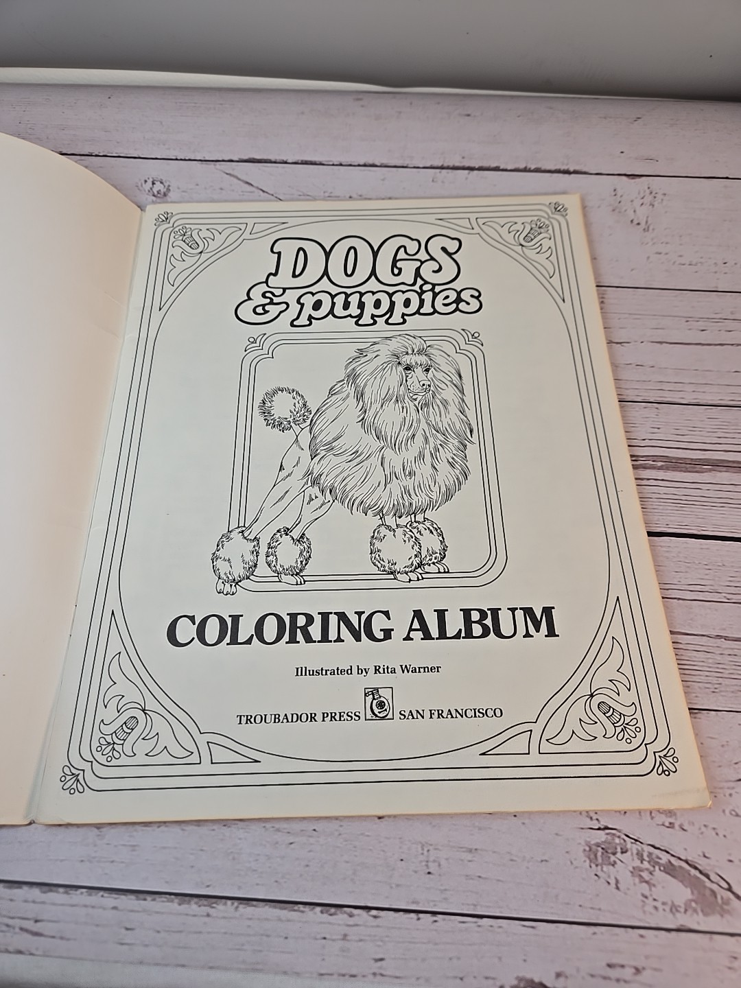 Rita WarnerDogs & Puppies Coloring Album Book Vintage Copyright 1977