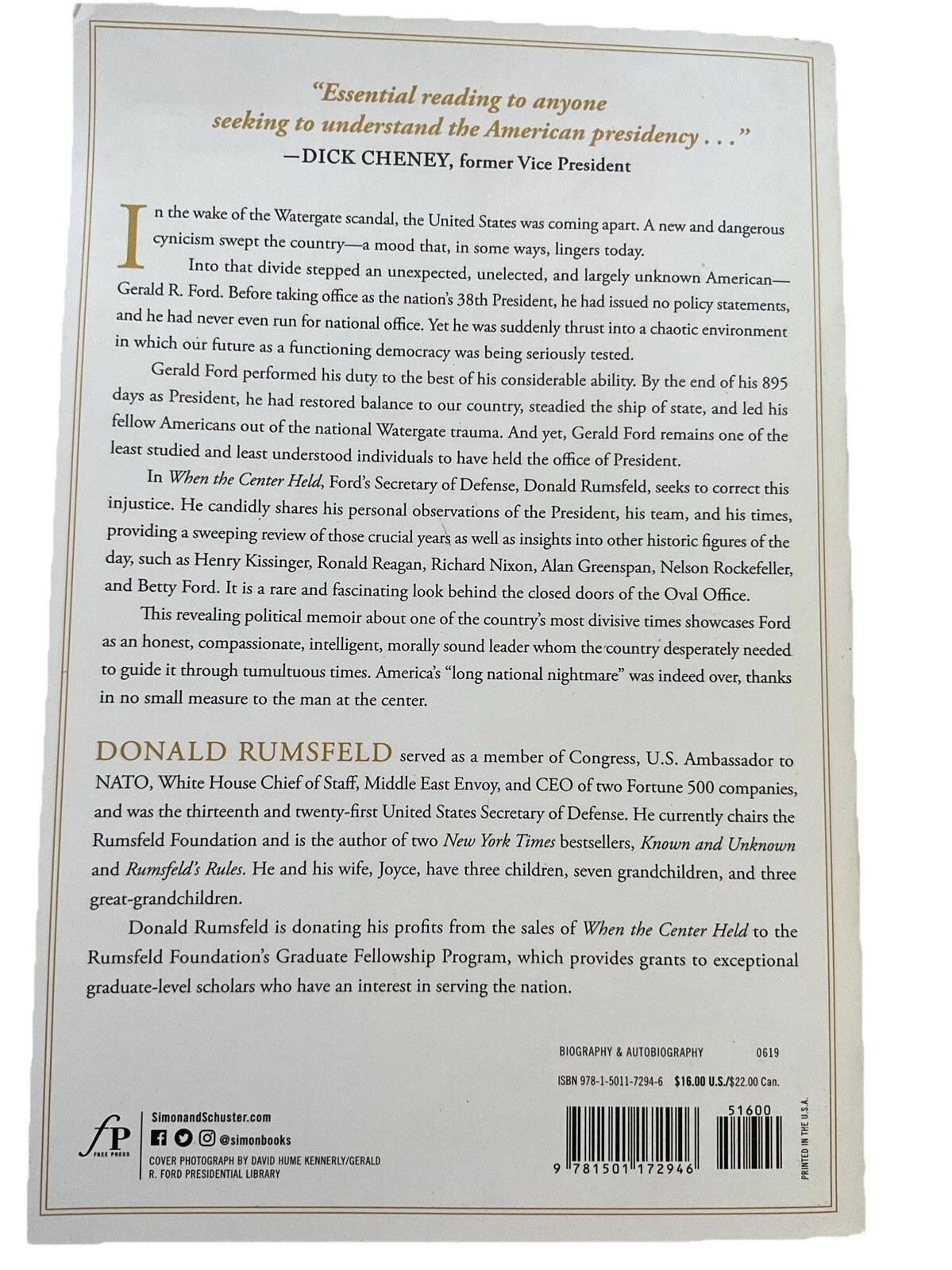 When the Center Held: Gerald Ford and the Rescue of the American Presidency