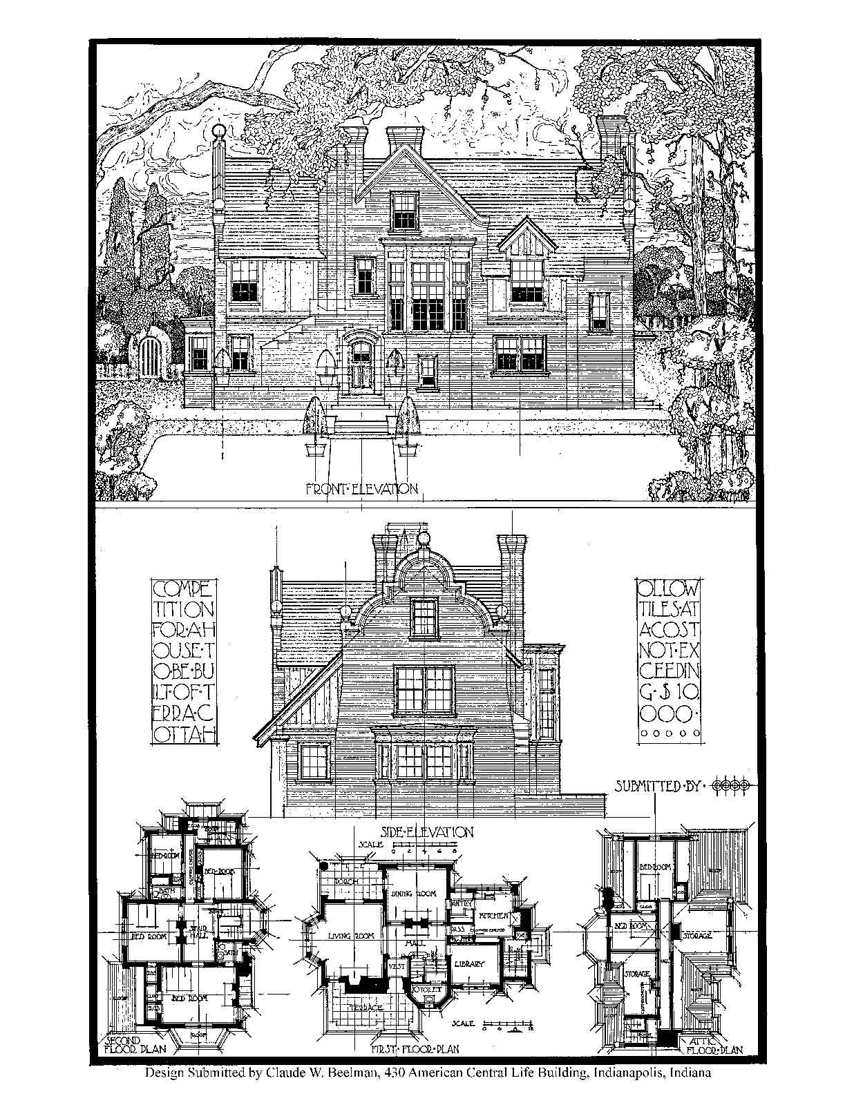 House Design Competitions, Book 2 Drawings – Natco- A Book of House Designs 1910