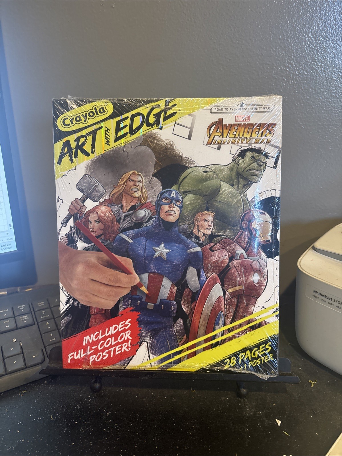 Crayola Art With Edge Marvel Avengers Endgame 28 Pages + 1 Poster Sealed New