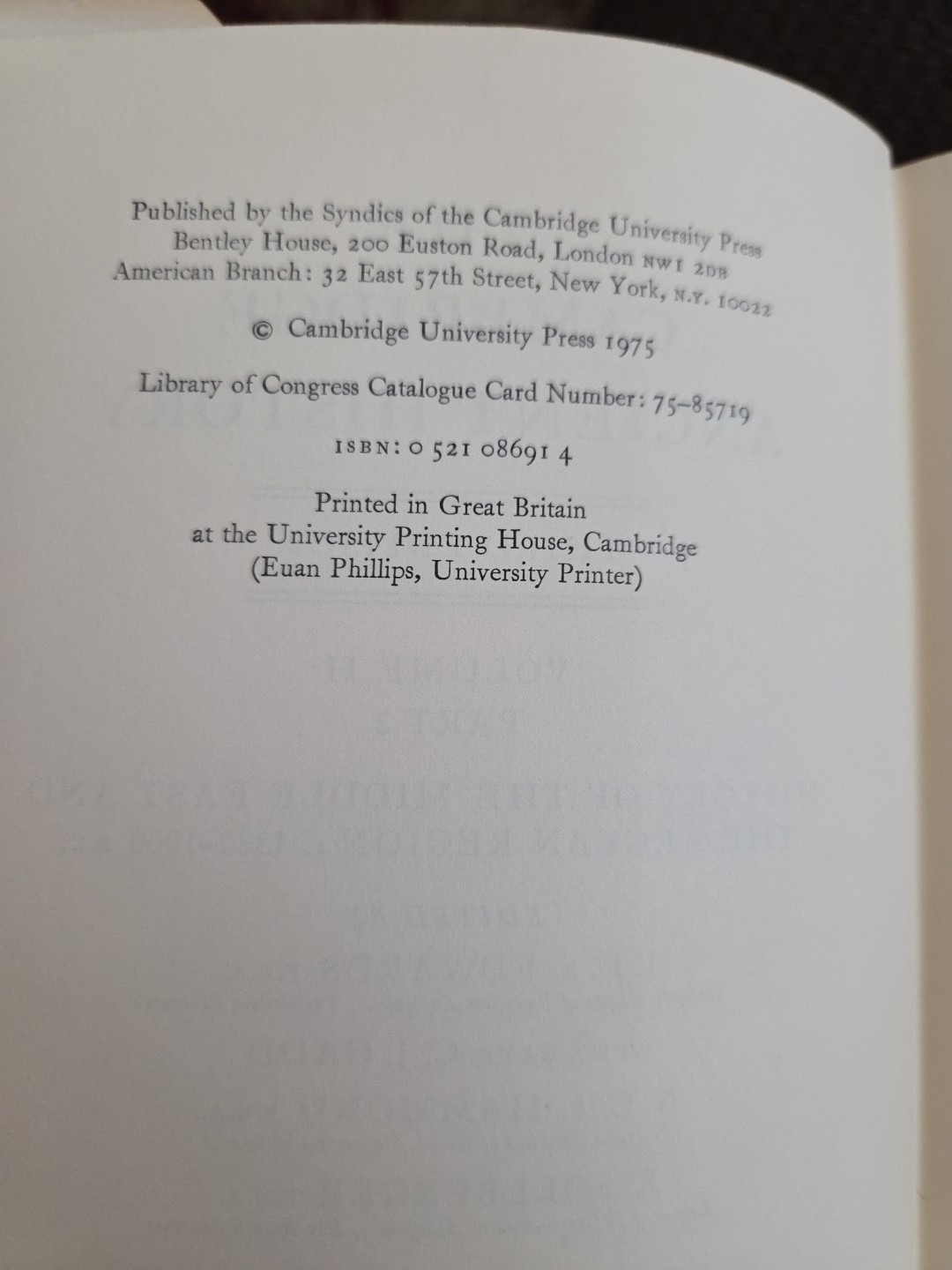 The Cambridge Ancient History Volumes 1 & 2 Parts 1 & 2 Vintage 1970 HCDJ W/Maps