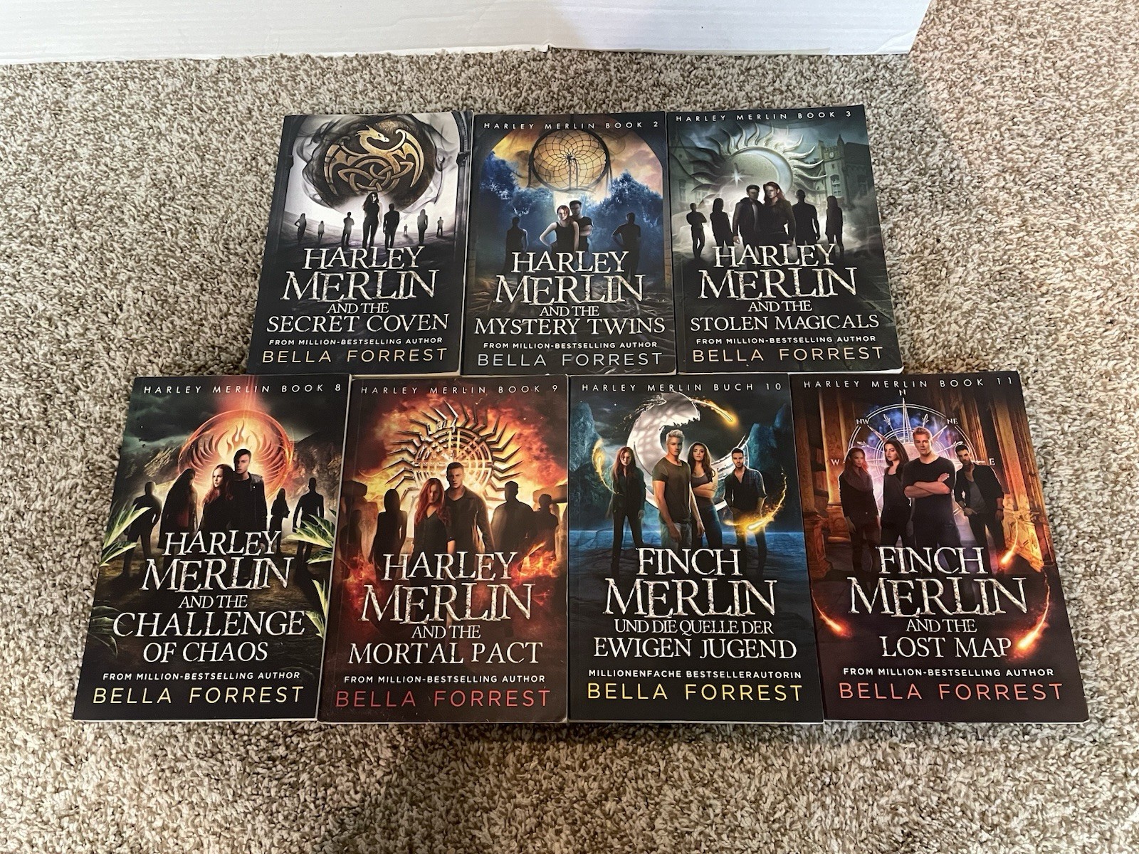 Lot of 7 Harley / Finch Merlin Trade Books Vols 1 2 3 8 9 10 11 – Bella Forrest