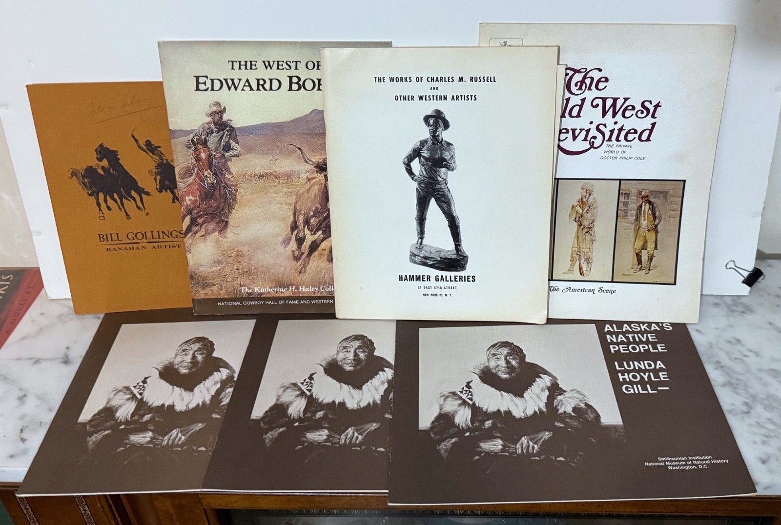 SEVEN EXHIBITION CATALOGS & BROCHURES RELATED TO WESTERN & NATIVE AMERICAN ART