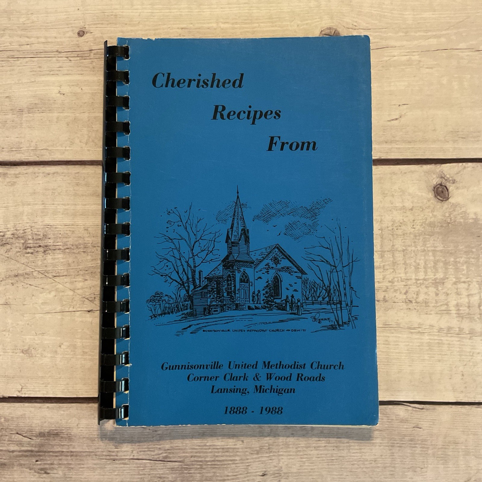Cherished Recipes Gunnisonville United Methodist Church Lansing MI Cookbook