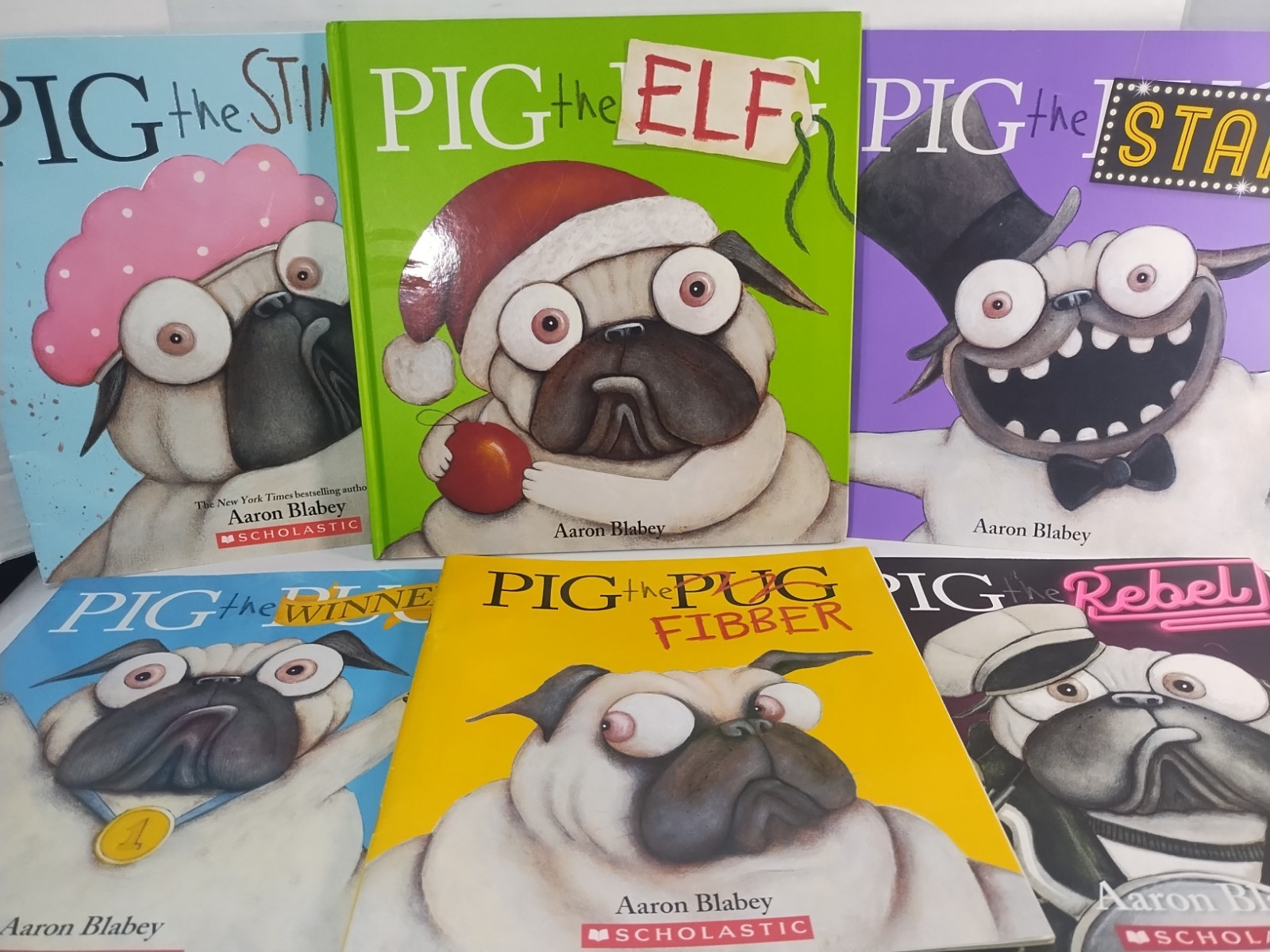 Pig the Pug Series Children Books Set by Aaron Blabey Lot Of 6 Scholastic PB