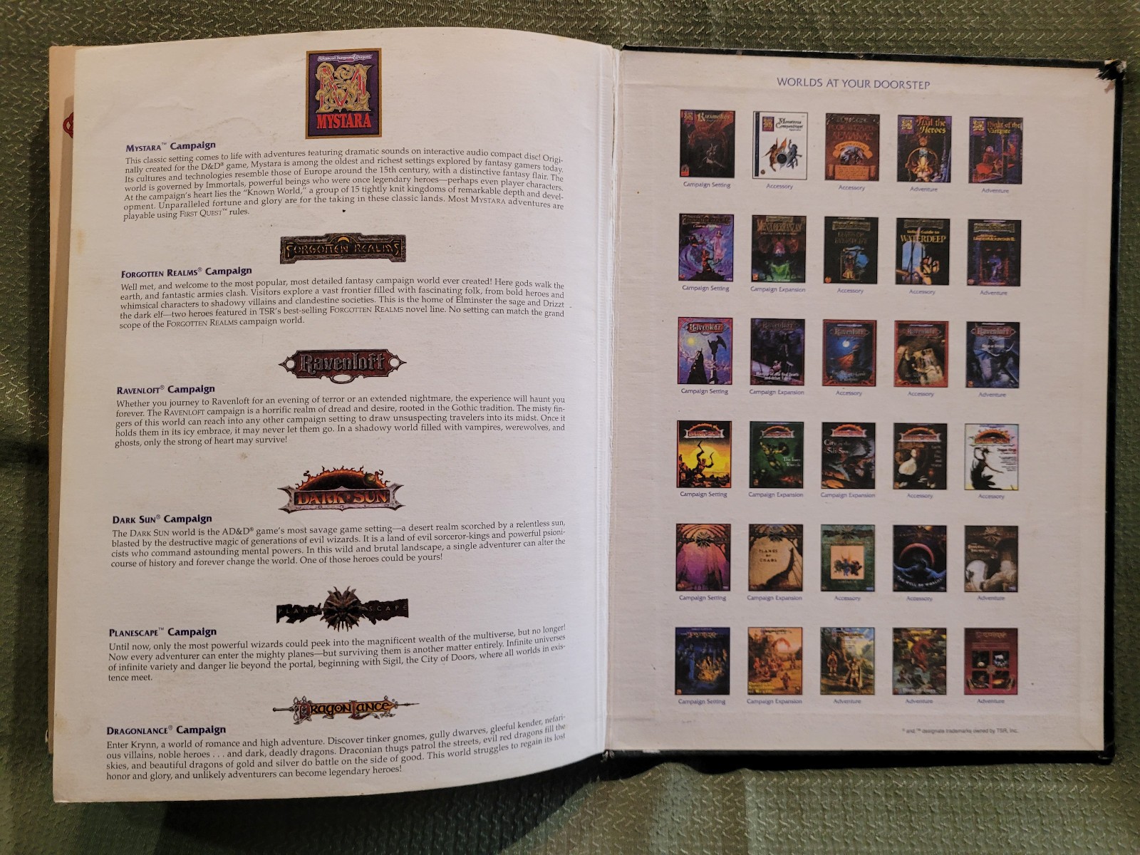TSR 2160 AD&D Dungeon Master Guide 2E First Printing Hardcover