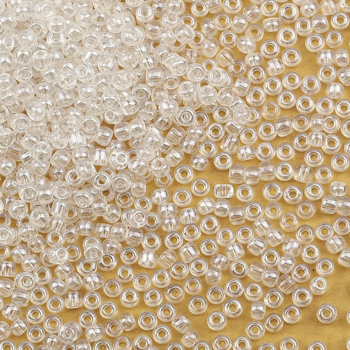 Crystal Pearl Color 4Mm Glass Seed Beads about 1400Pcs in Box 6/0 Glass Craft Se