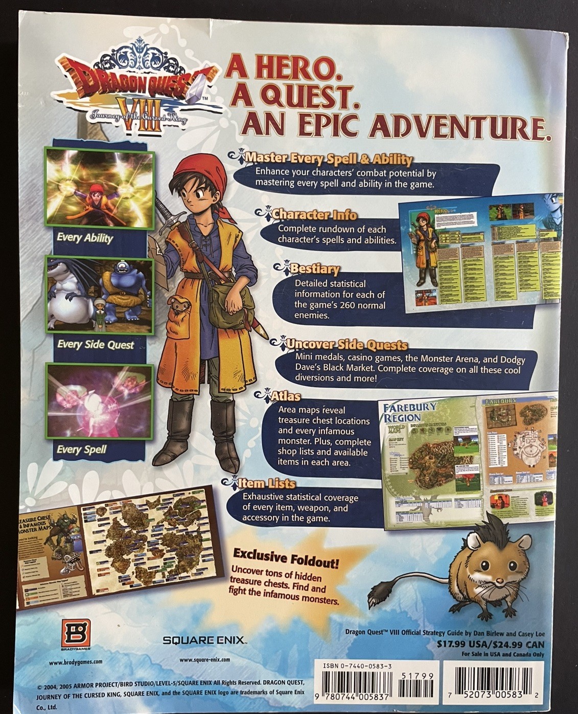 Dragon Quest VIII Journey of the Cursed King Strategy Guide w/ Exclusive Foldout