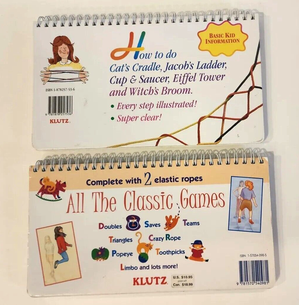 Klutz Cat’s Cradle by Anne Akers Johnson (1993 Hardcover) & Chinese jumpropebook