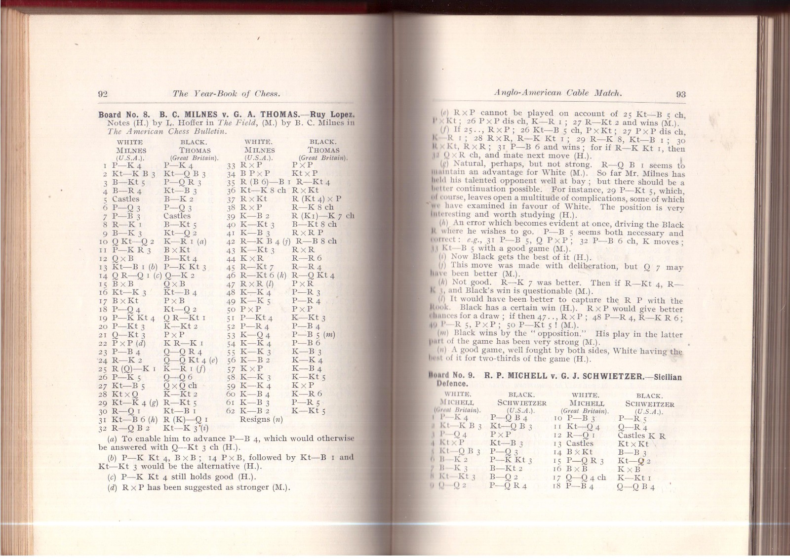 The Yearbook Of Chess 1912