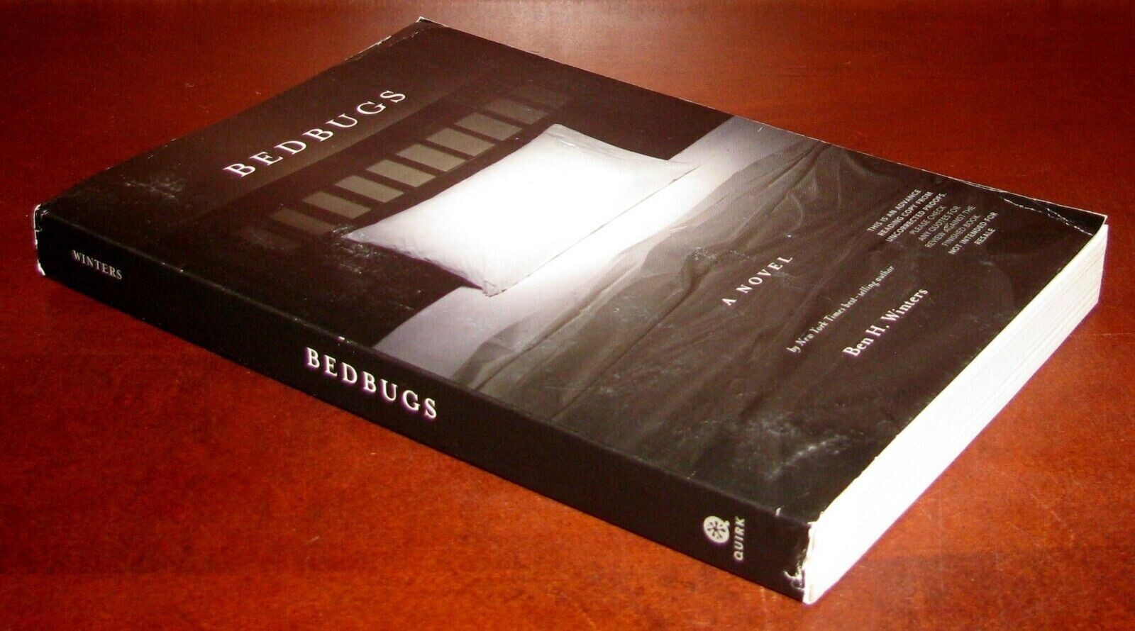 Bedbugs Ben H Winters ARC Advance Reading Copy Quirk Books 2011 Horror Fiction U