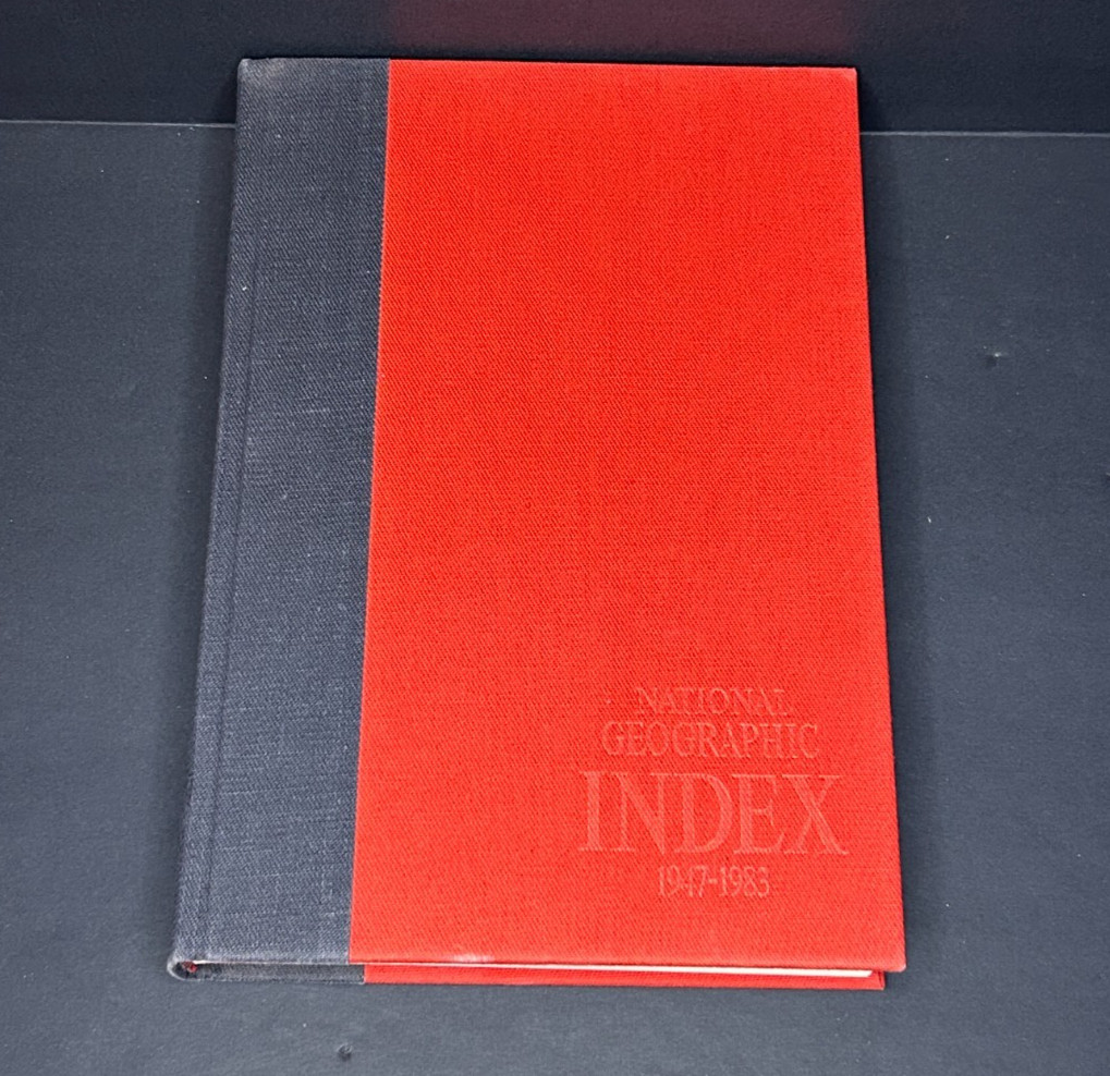 1947-1983 NATIONAL GEOGRAPHIC Hardcover Index Book with Dust Jacket (VG+)
