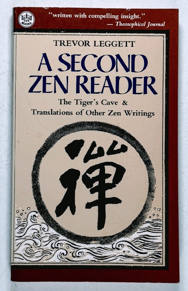 Second Zen Reader Trevor Leggett Paperback 1989 Tuttle Tigers Cave Nonfiction