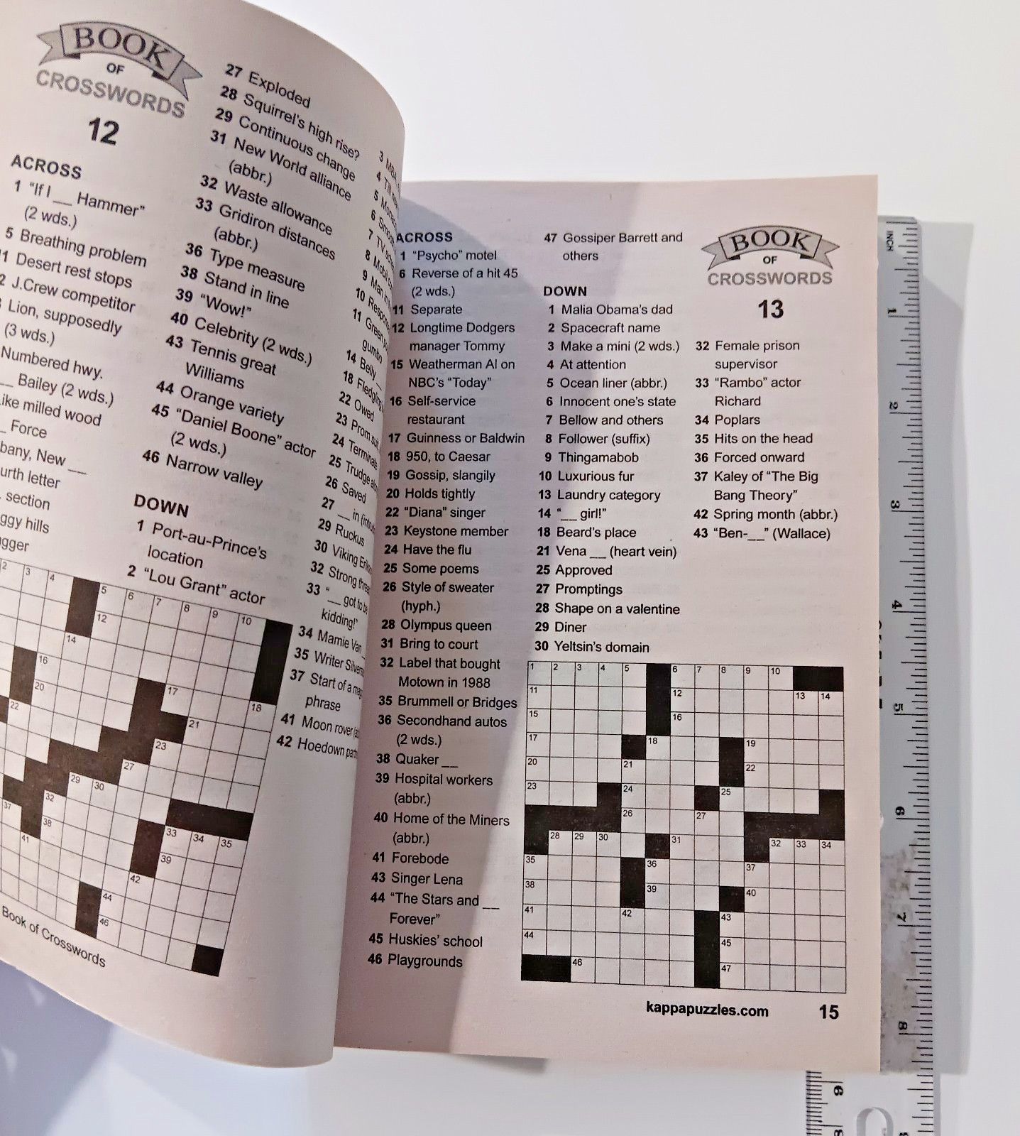 Lot of 6 Crossword Puzzle Books Kappa Dreamtivity Bendon Parragon Small-LG Print