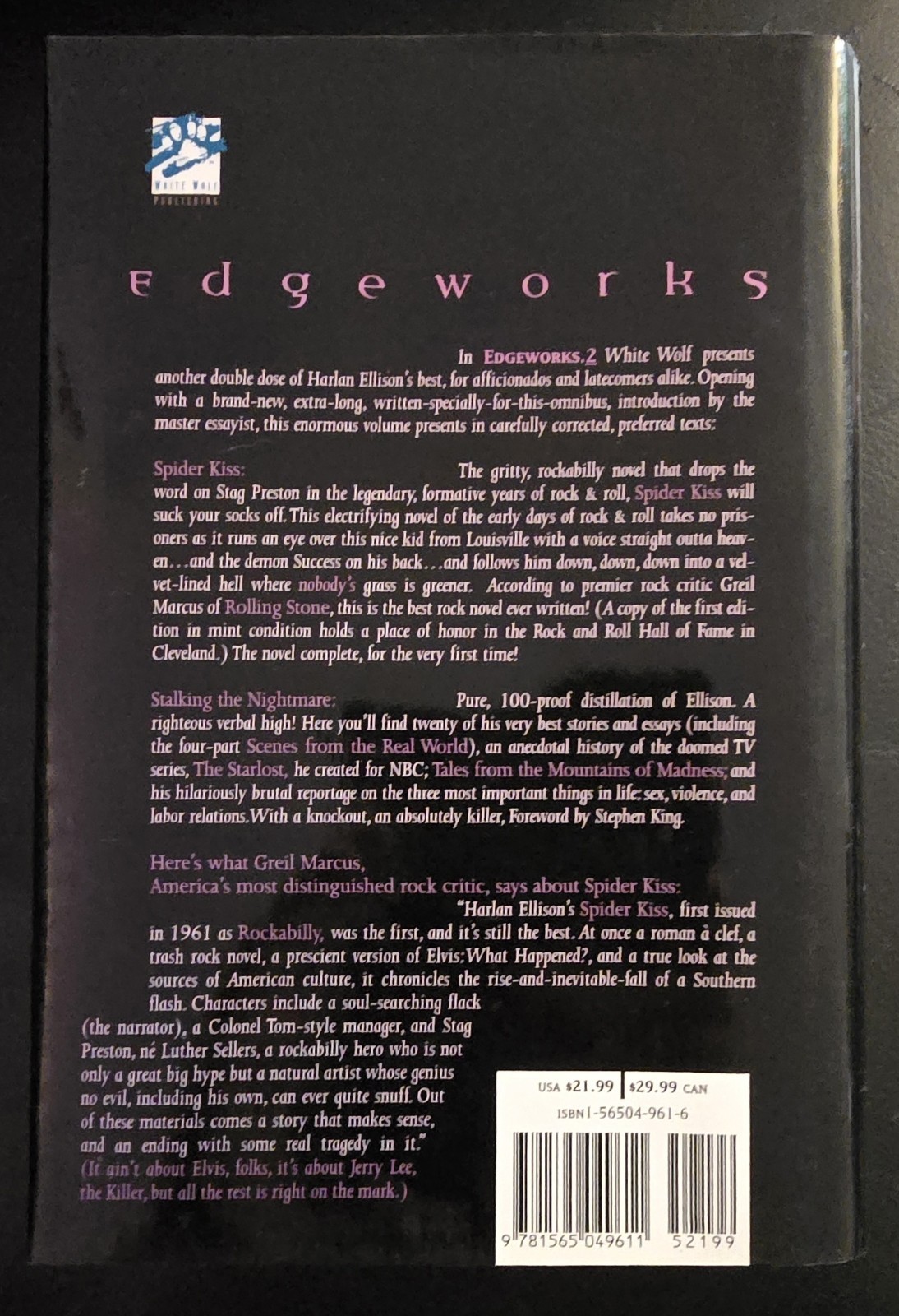 Harlan Ellison Edgeworks Volume 2 hardcover 1996 First Edition